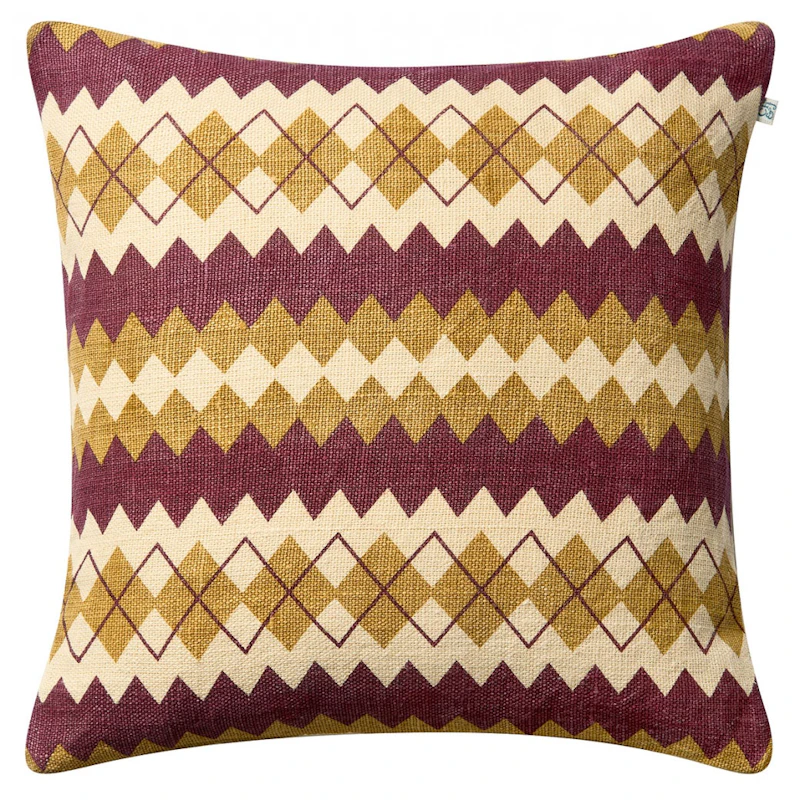 Nisha Kuddfodral 50x50 cm, Masala Yellow / Ruby