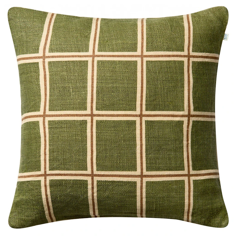 Raha Kuddfodral 50x50 cm, Cactus Green / Taupe