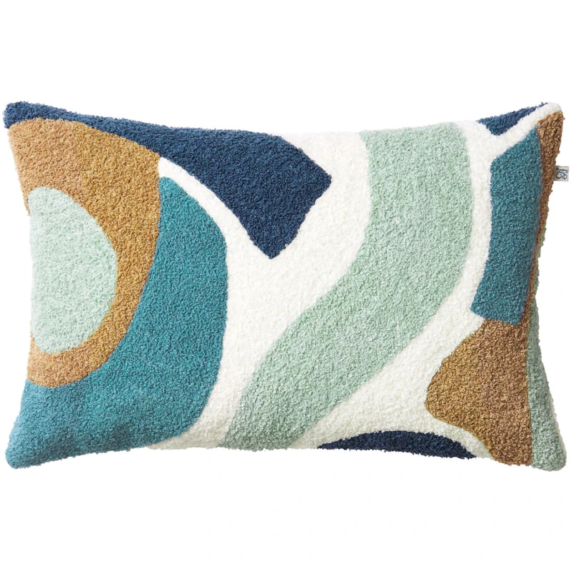 Sanskriti Kuddfodral Bouclé 40x60 cm, Aqua / Himmelsblå