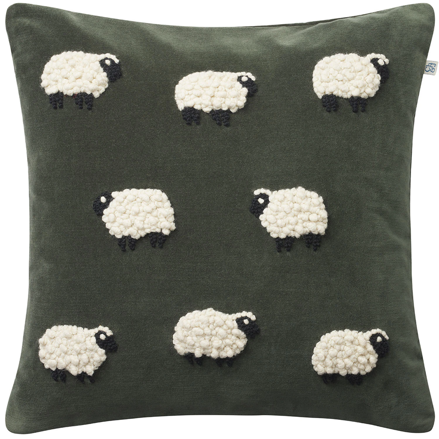 Chhatwal & Jonsson Sheep Kuddfodral Forest Green 50x50 Cm - Prydnadskuddar & Fodral Ull Skogsgrön