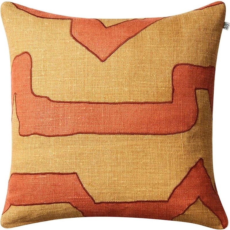 Sikkim Kuddfodral 50x50 cm, Apricot Orange / Khaki