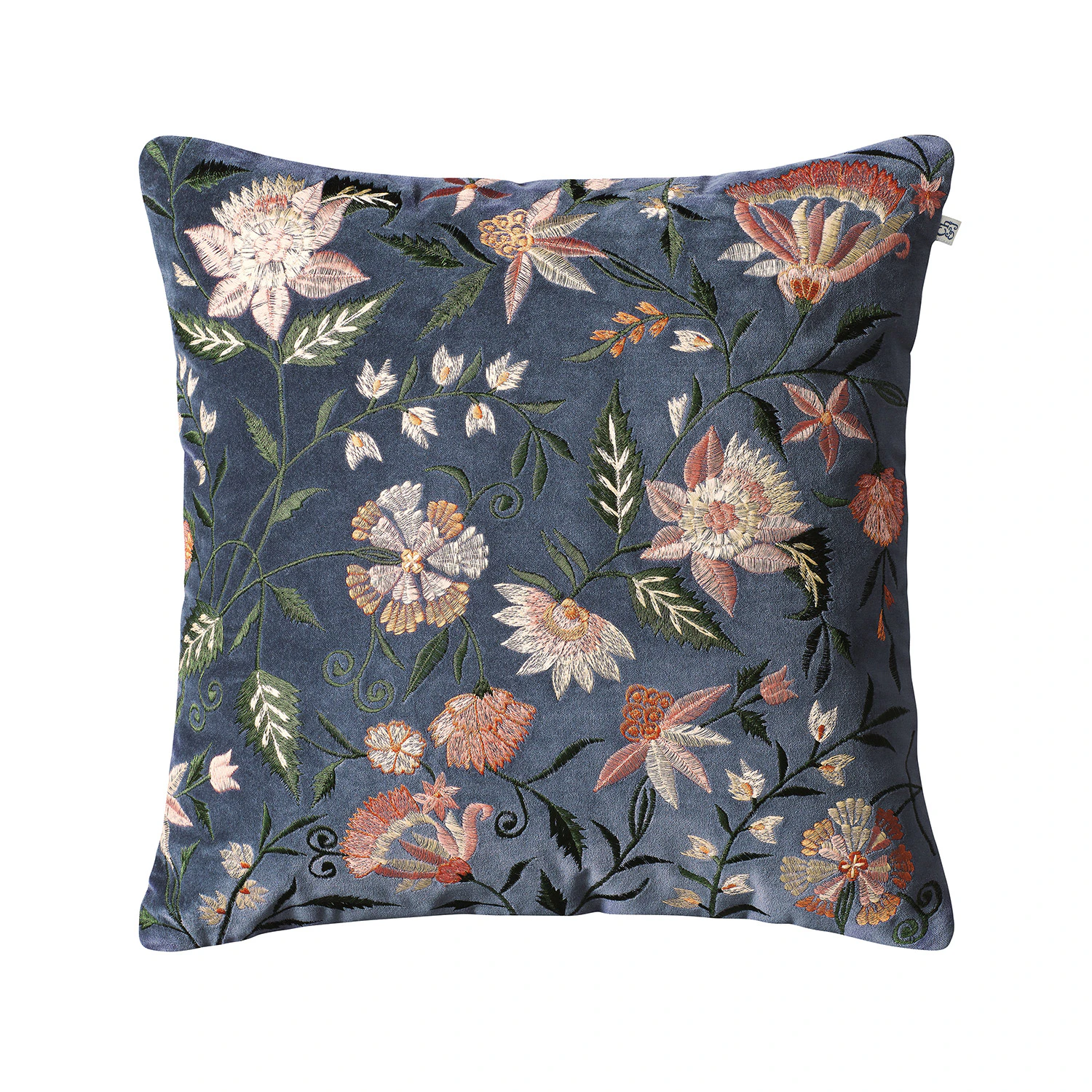 Chhatwal & Jonsson Suri Kuddfodral 50x50cm Sea Blue - Prydnadskuddar & Fodral Sammet Multi