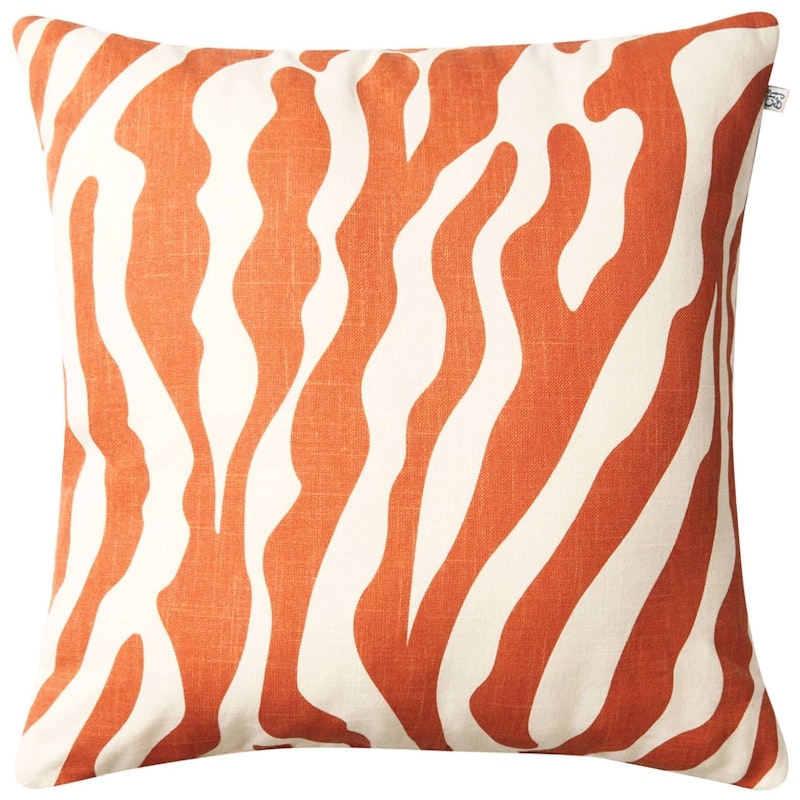 Zebra Kudde 50x50 cm, Orange/Off-white