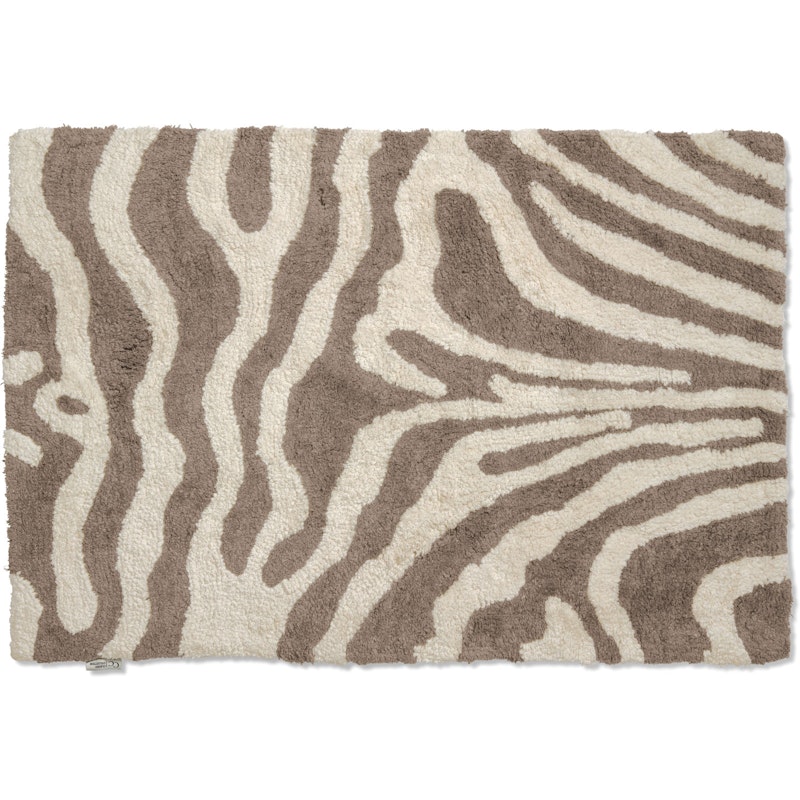 Zebra Badrumsmatta 60x90 cm, Vit/Beige