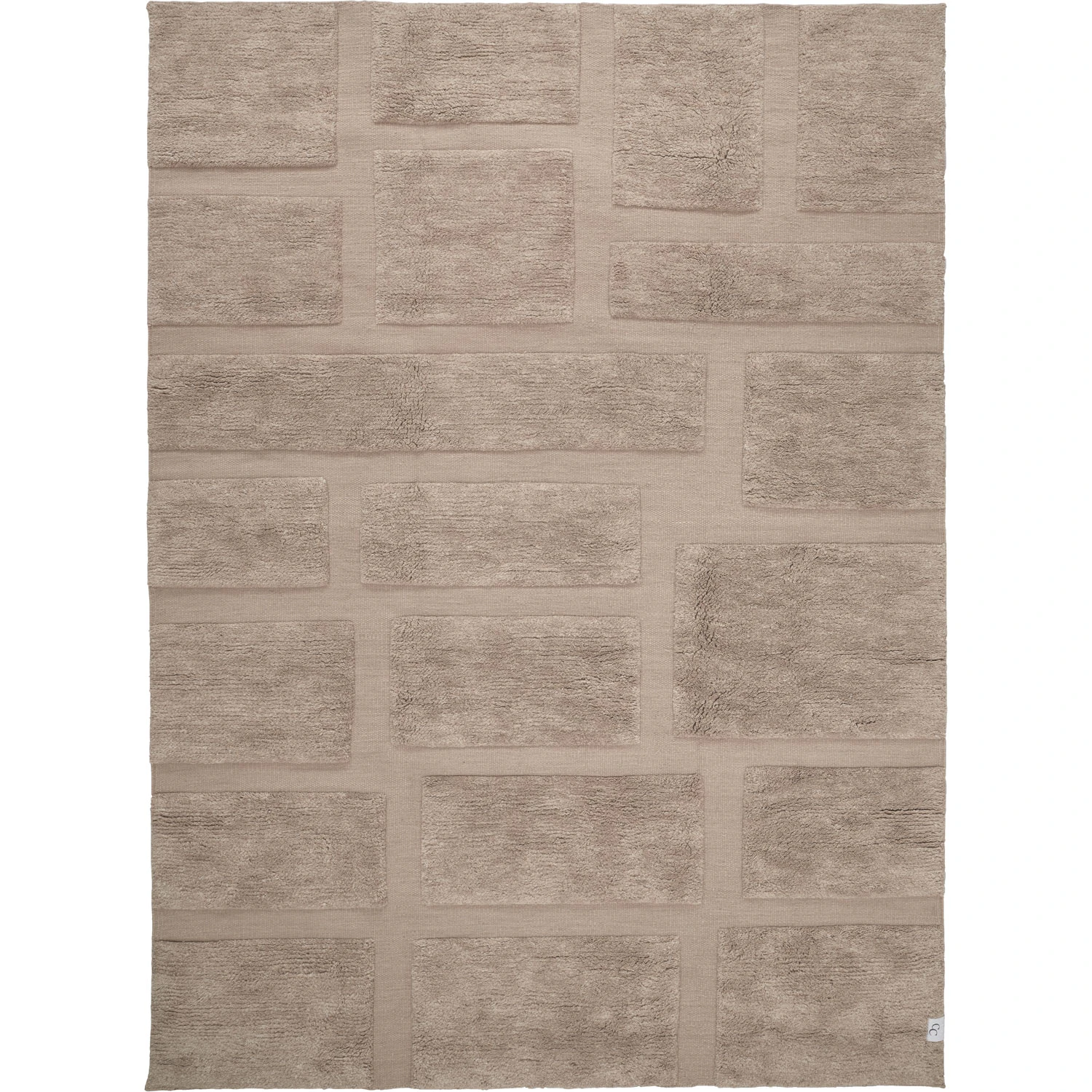 Classic Collection Bricks Matta 250x350 Cm - Enfärgade mattor Ull Beige