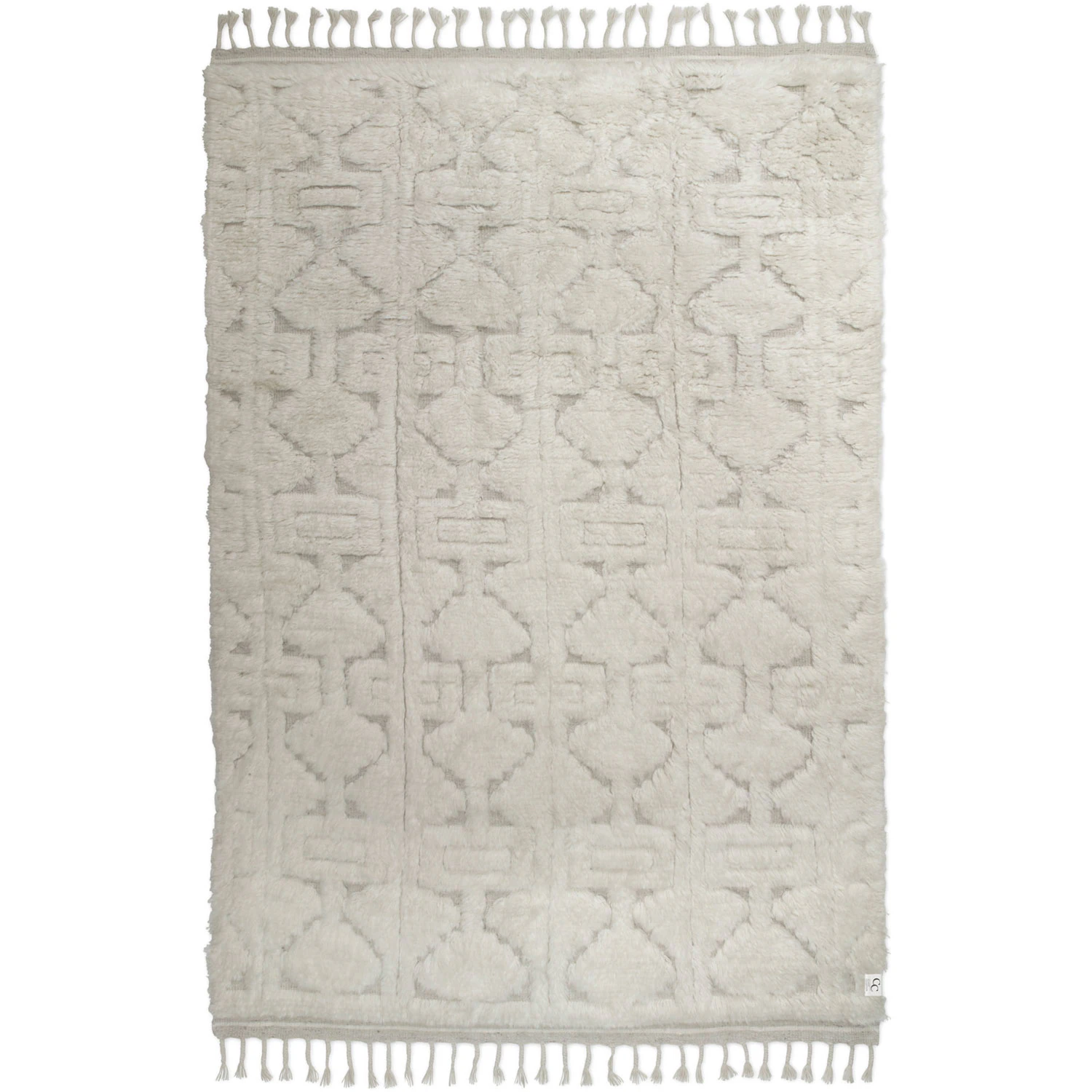 Classic Collection Casablanca Matta 250x350 Cm - Enfärgade mattor Ull Vit