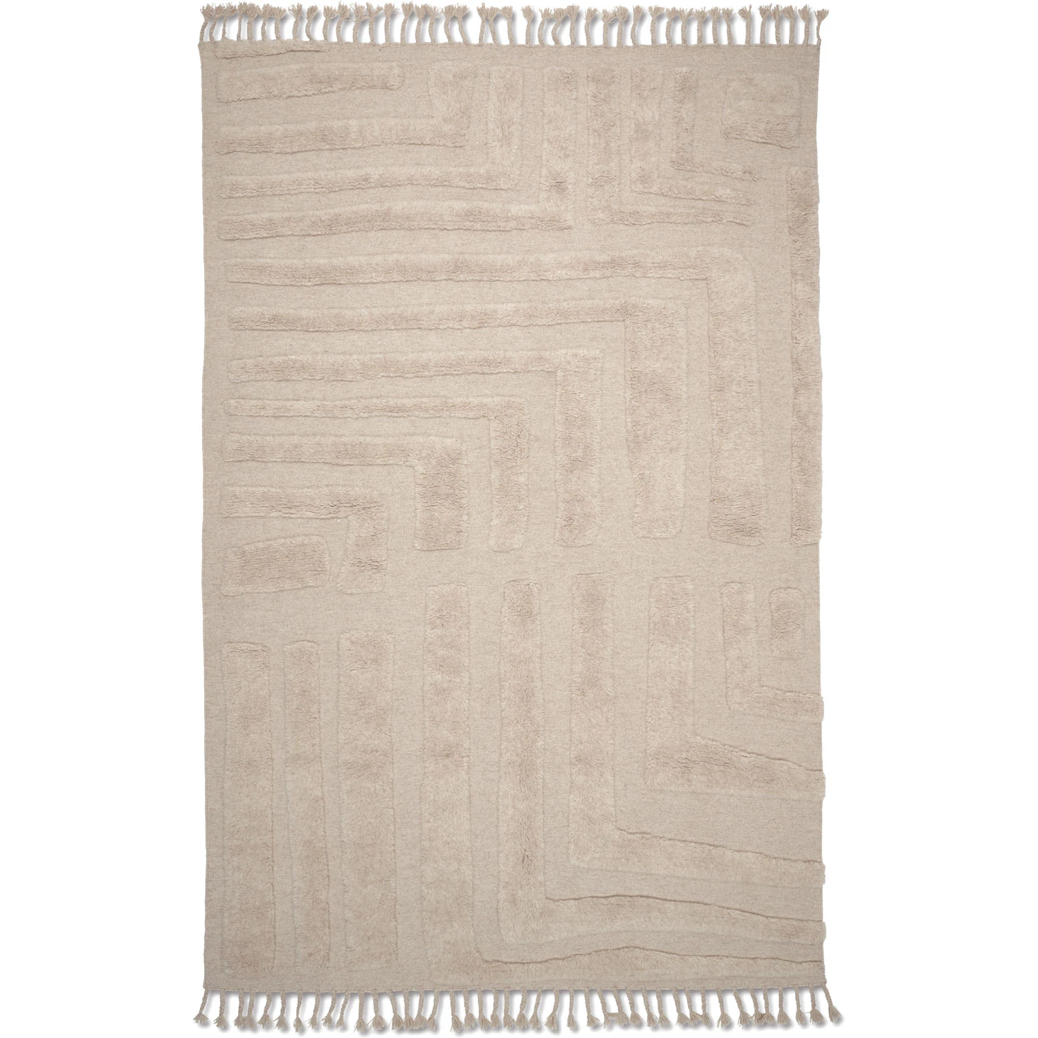 Classic Collection Field Matta 200x300 Cm - Enfärgade mattor Ull Natural Beige