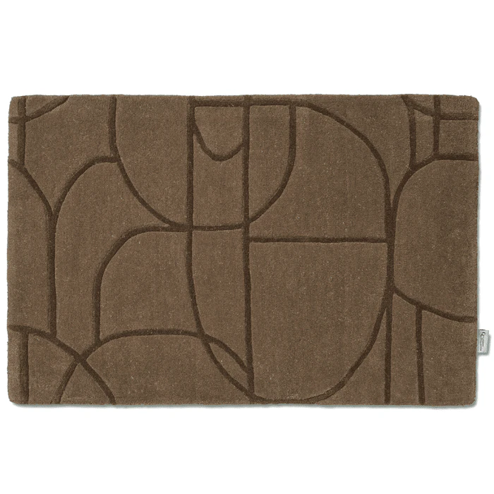Classic Collection Modern Abstract D&ouml;rrmatta 60x90 Cm - D&ouml;rrmattor Ull Brun