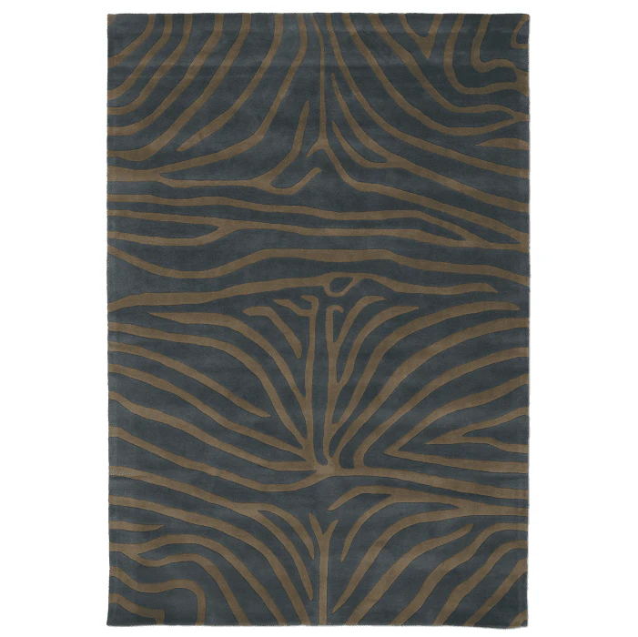 Classic Collection Zebra matta 250x350 Cm - Mönstrade mattor Ull Horizon Blue
