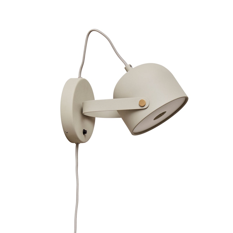 Svejk 13 Vägglampa, Beige/Mässing