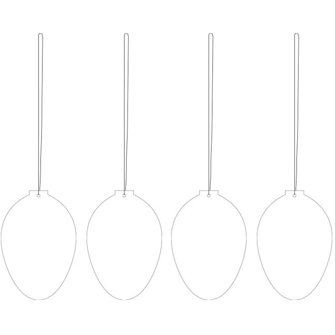 Cooee Design Egg Påskdekoration 4-pack - Påskdekorationer Rostfritt Stål Vit