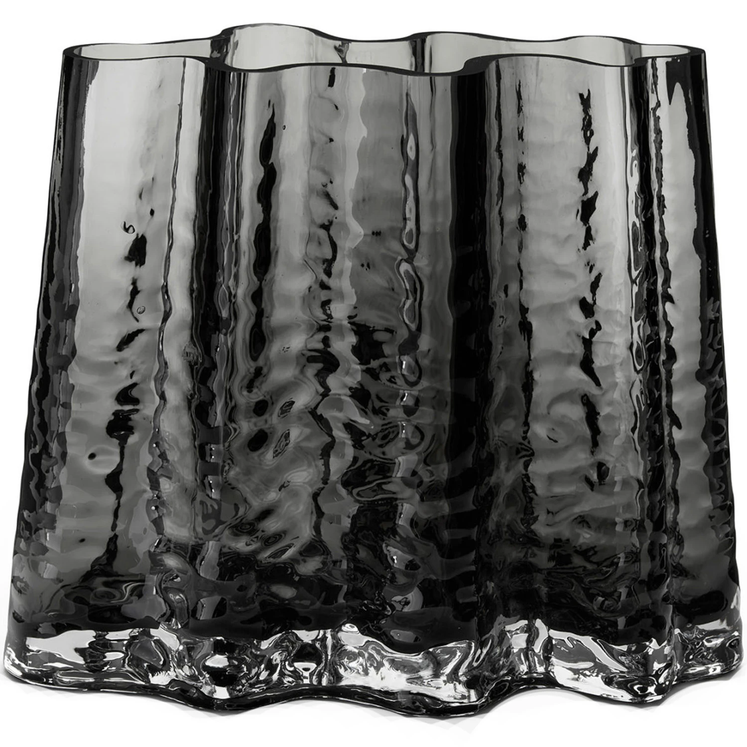 Cooee Design Gry Wide Vas H19 Cm R&ouml;k - Vaser Munbl&aring;st Glas Smoke