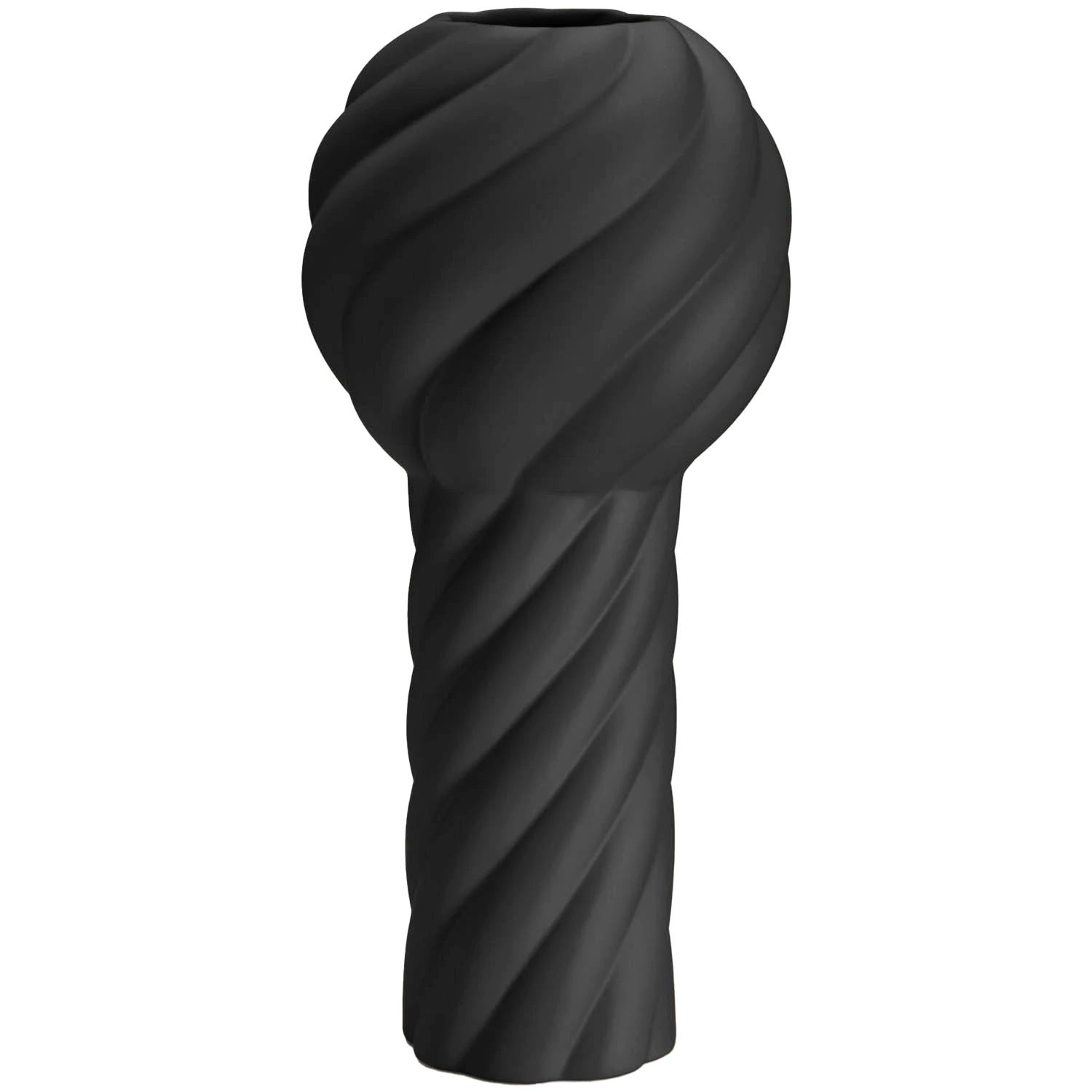 Cooee Design Twist Pillar Vas 34 Cm - Vaser Keramik Svart
