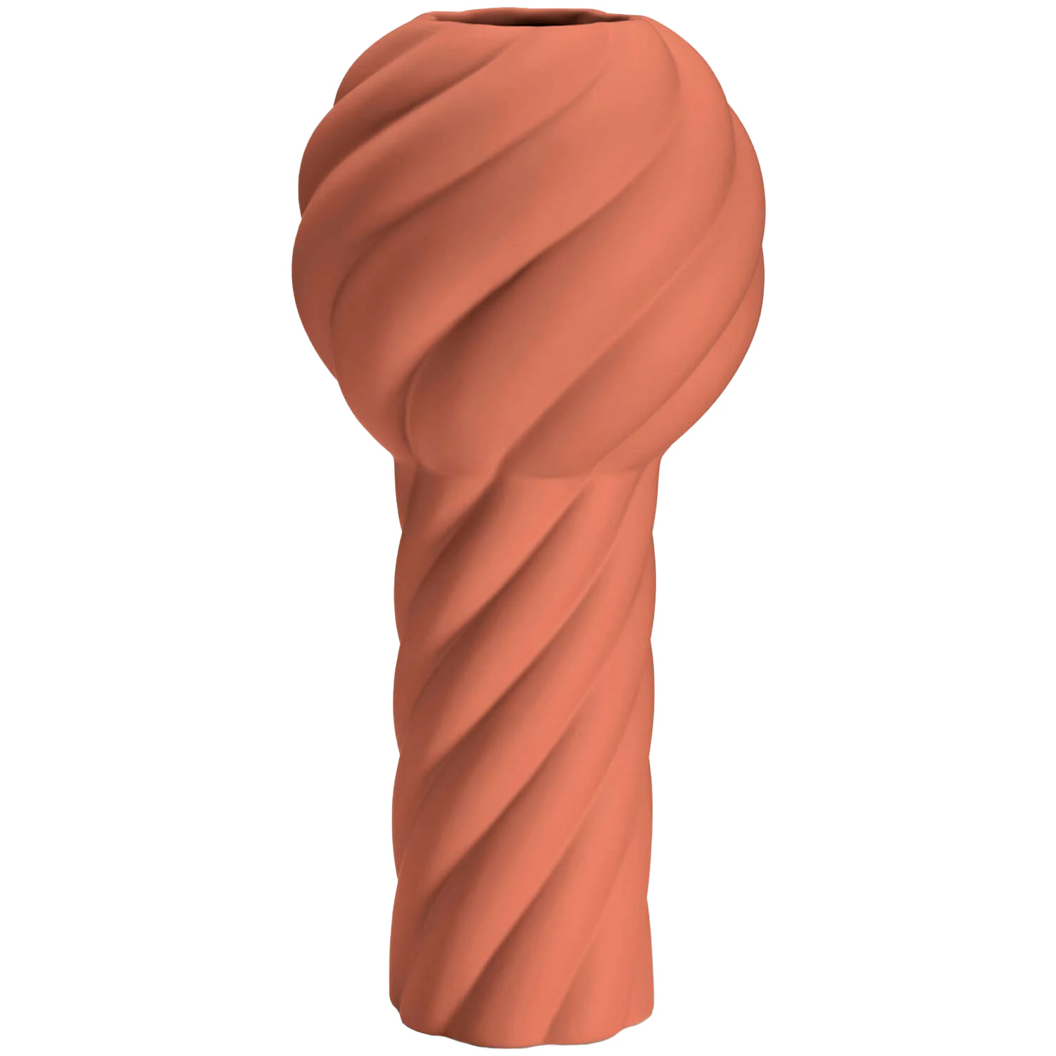 Cooee Design Twist Pillar Vas 34 Cm - Vaser Keramik R&ouml;d