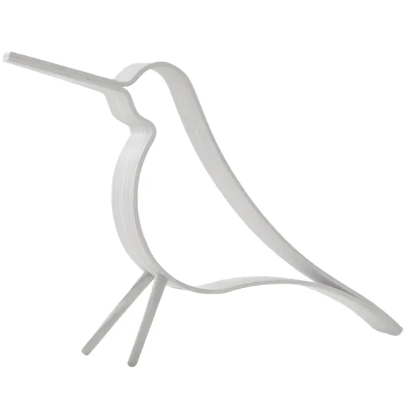 Woody Bird Dekoration 31 cm, Vit