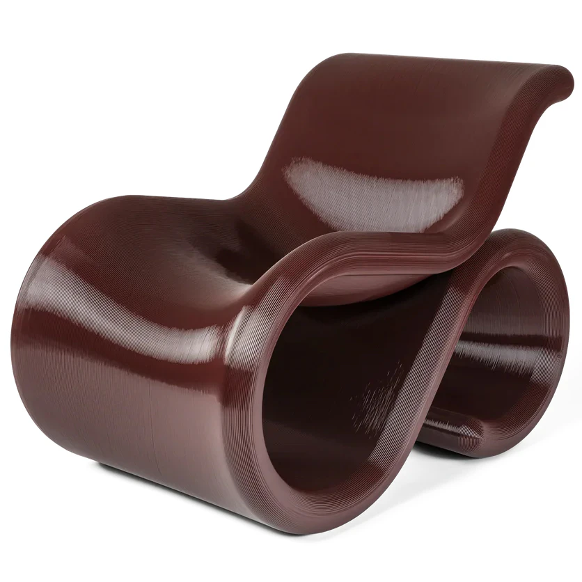 crème atelier éclair loungefåtölj - rpetg cherry