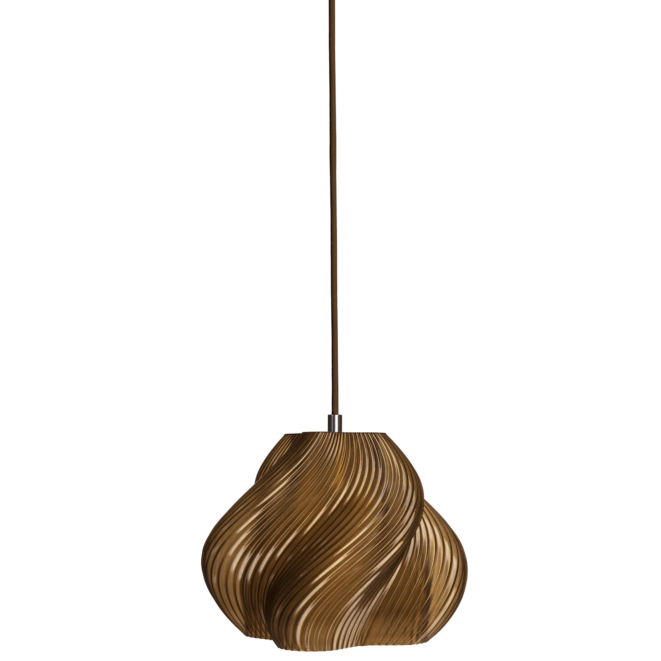Crème Atelier Soft Serve Pendel 01 / Caramel - Pendellampor Återvinningsbar Bioplast Krom