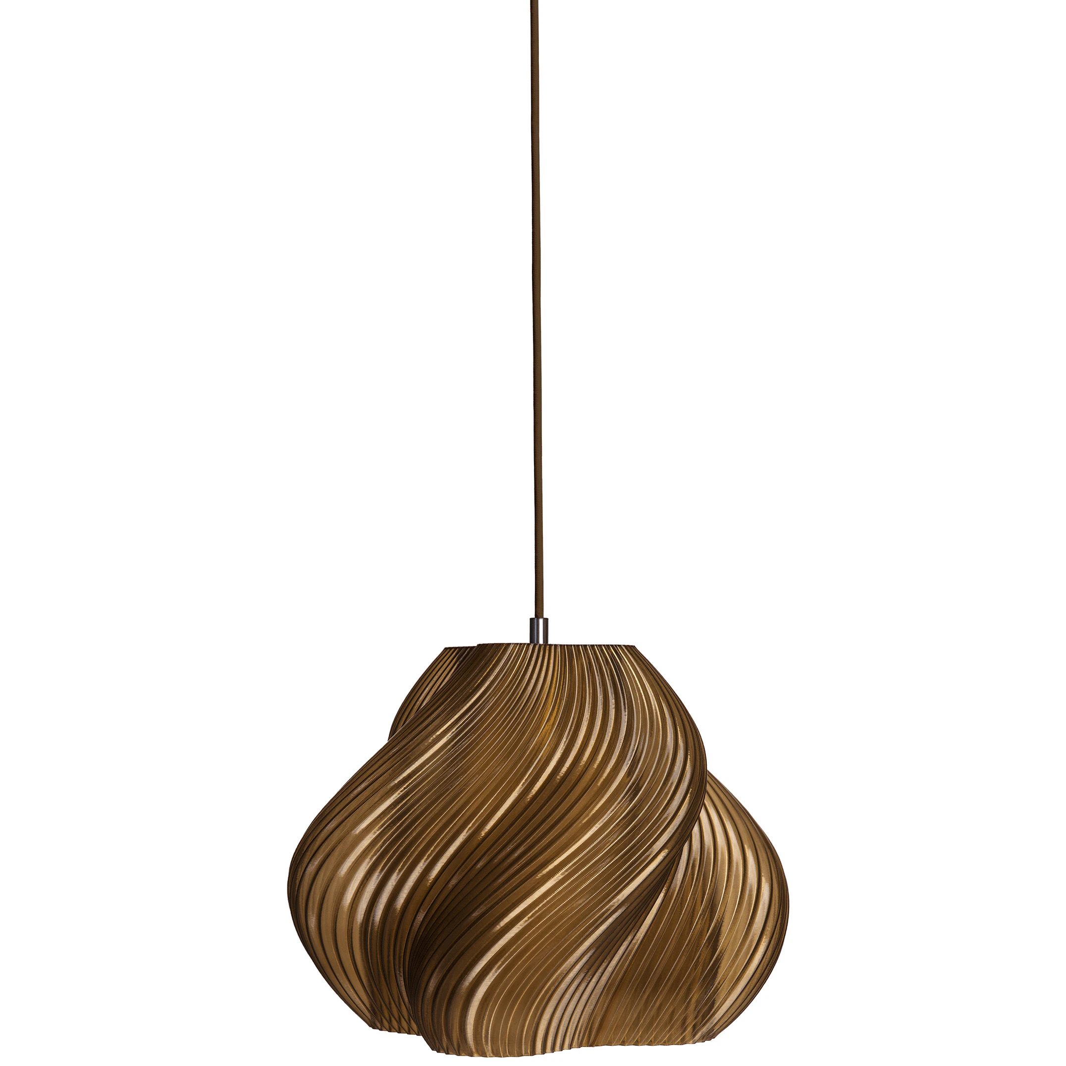 Crème Atelier Soft Serve Pendel 02 / Caramel - Pendellampor Återvinningsbar Bioplast Krom