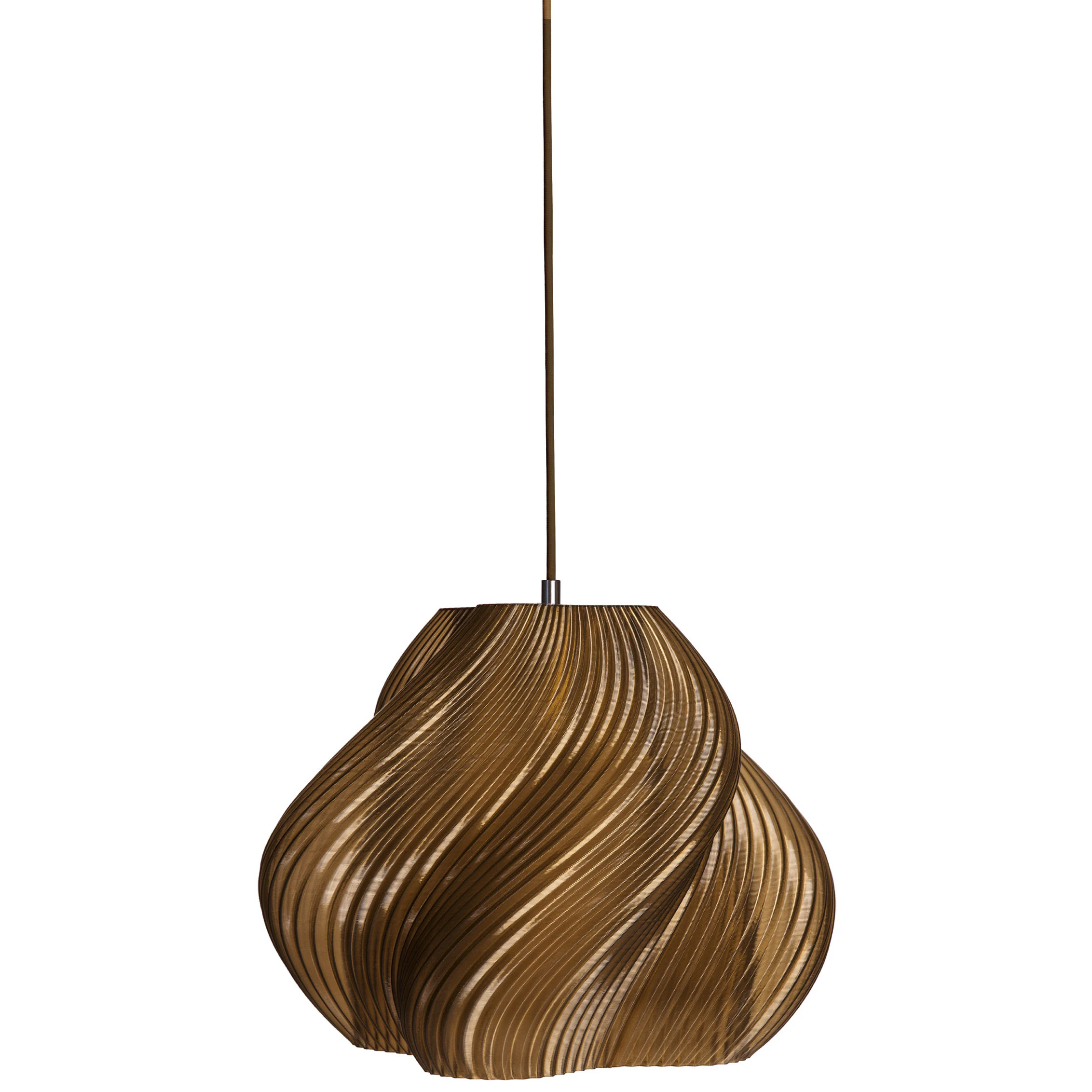 Crème Atelier Soft Serve Pendel 03 / Caramel - Pendellampor Återvinningsbar Bioplast Krom