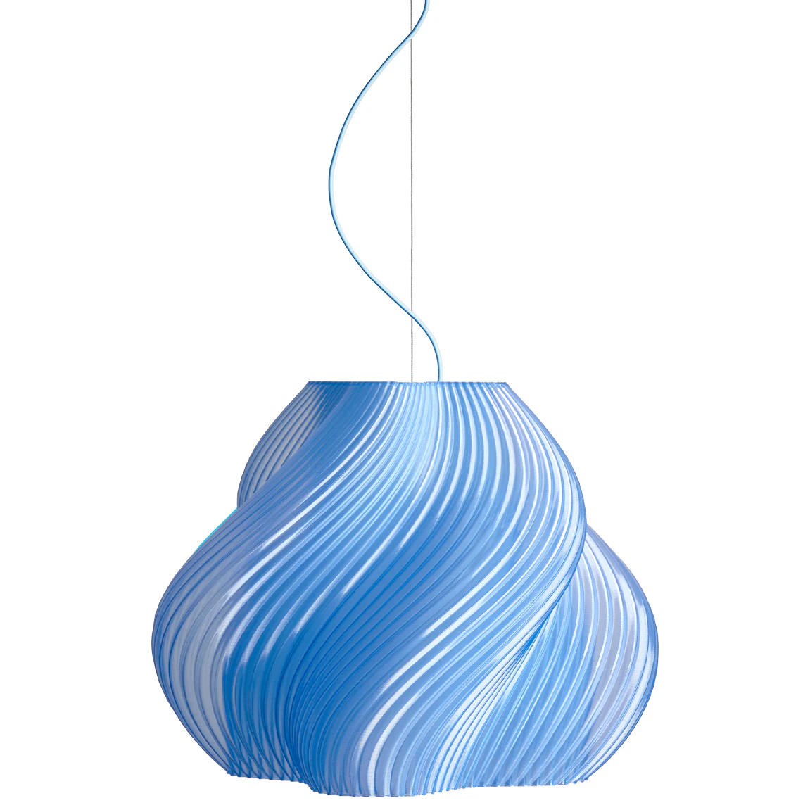 Crème Atelier Soft Serve Pendel Mega / Blueberry Sorbet - Pendellampor Återvinningsbar Bioplast Krom