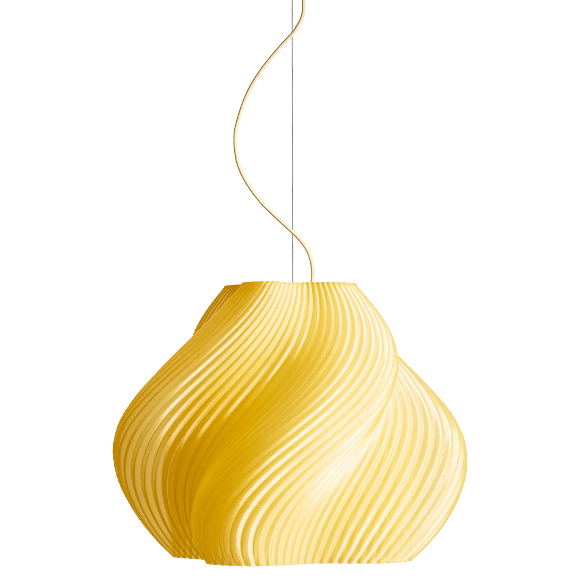 Crème Atelier Soft Serve Pendel Mega / Limoncello Sorbet - Pendellampor Återvinningsbar Bioplast Mässing