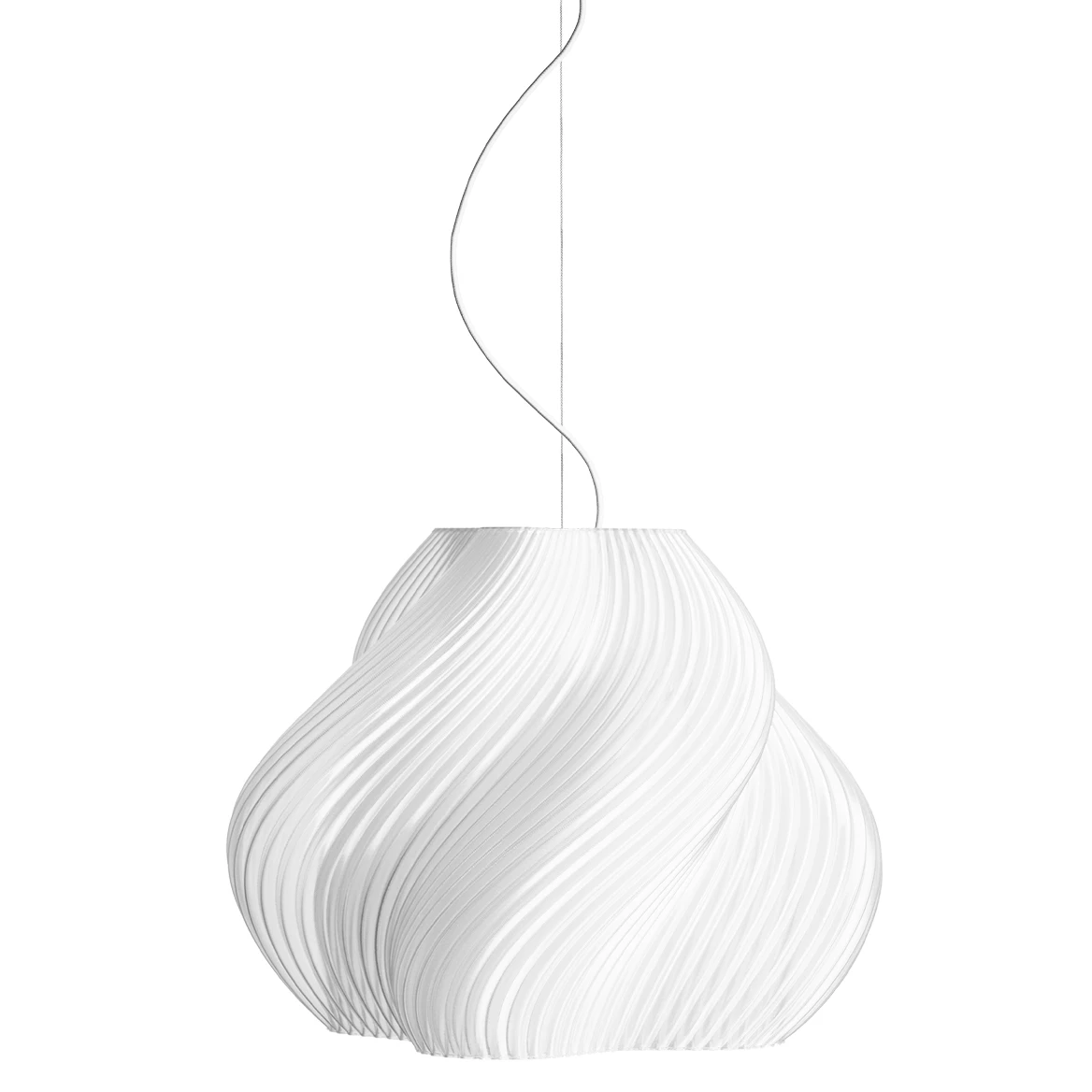 Crème Atelier Soft Serve Pendel Mega / Vanilj - Pendellampor Återvinningsbar Bioplast Krom