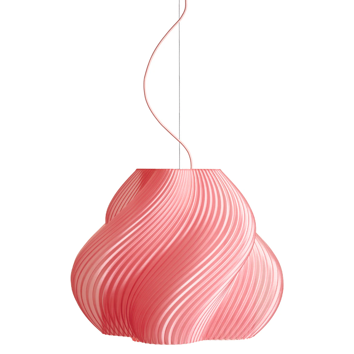 Crème Atelier Soft Serve Pendel Mega / Peach Sorbet - Pendellampor Återvinningsbar Bioplast Krom