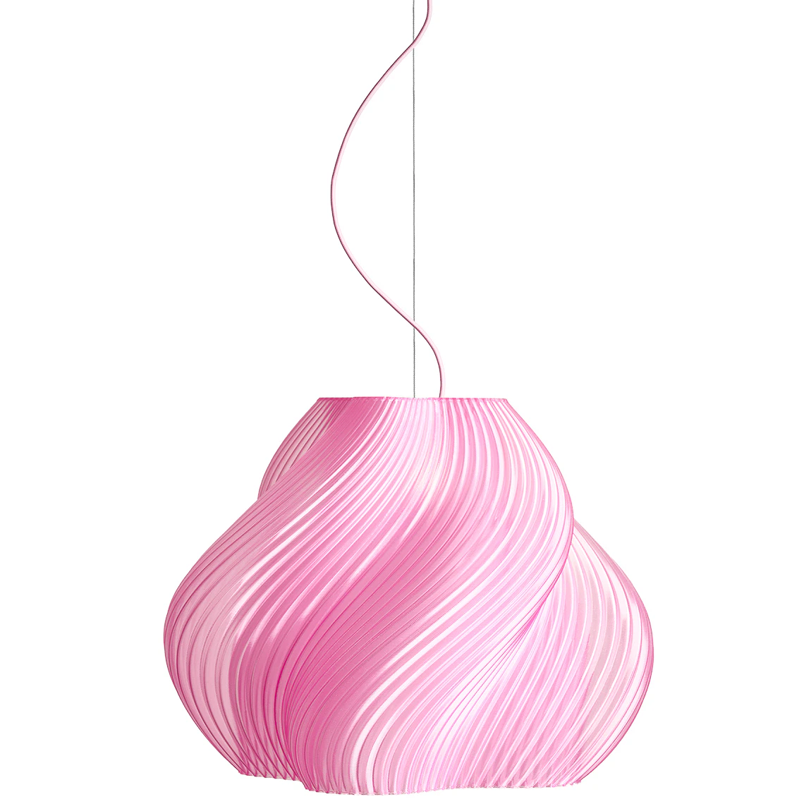Crème Atelier Soft Serve Pendel Mega / Rose Sorbet - Pendellampor Återvinningsbar Bioplast Krom