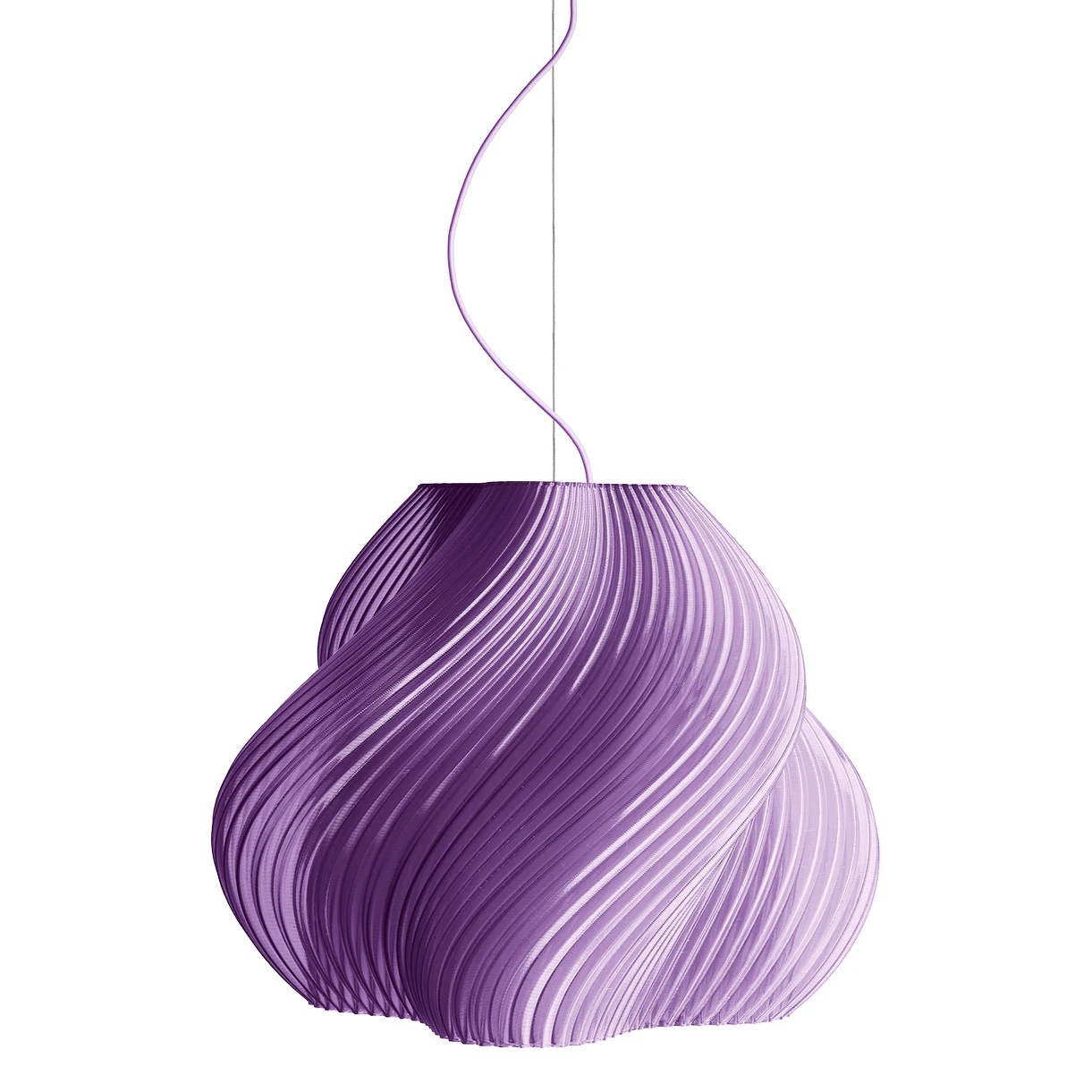 Crème Atelier Soft Serve Pendel Mega / Lavender Sorbet - Pendellampor Återvinningsbar Bioplast Krom