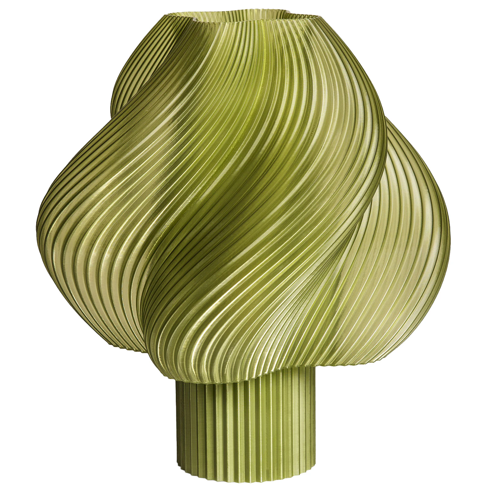 Crème Atelier Soft Serve Portable Bordslampa Olive - Portabla lampor Återvinningsbar Bioplast Olivgrön