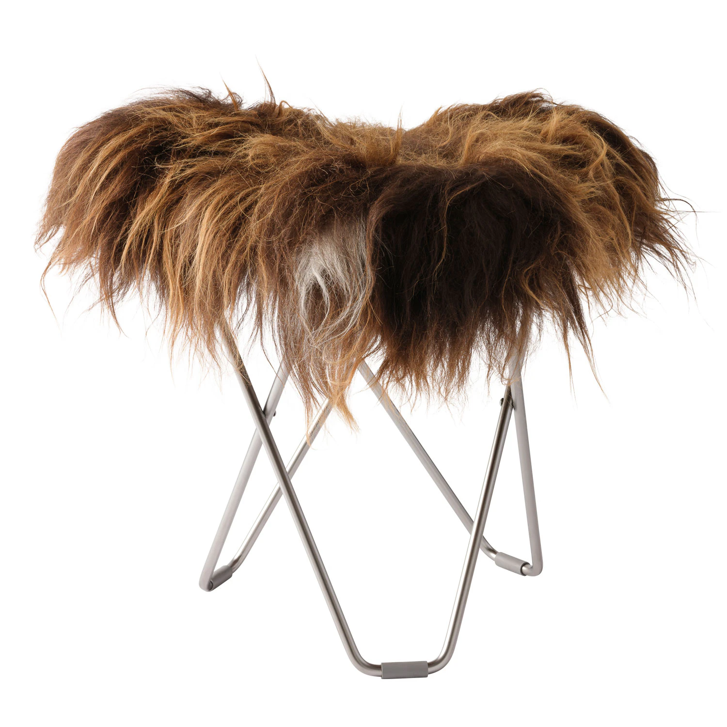 Cuero Flying Goose Iceland Pall Wild Brown/chrome - Fotpallar F&aring;rskinn Brun