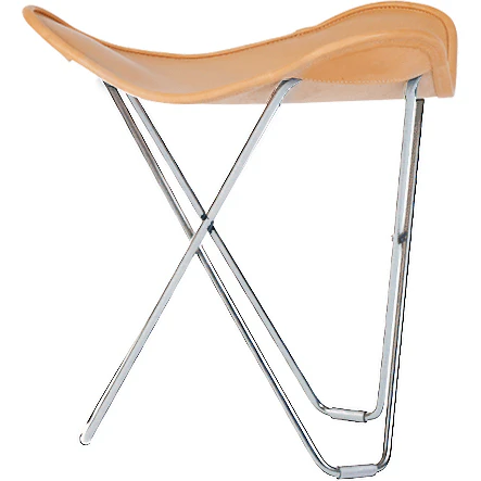 Cuero Flying Goose Pampa Pall /chrome - Fotpallar L&auml;der Crude Nature