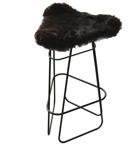 Cuero Iceland Barpall 82 Cm Svart / - Barstolar St&aring;l Shorn Black