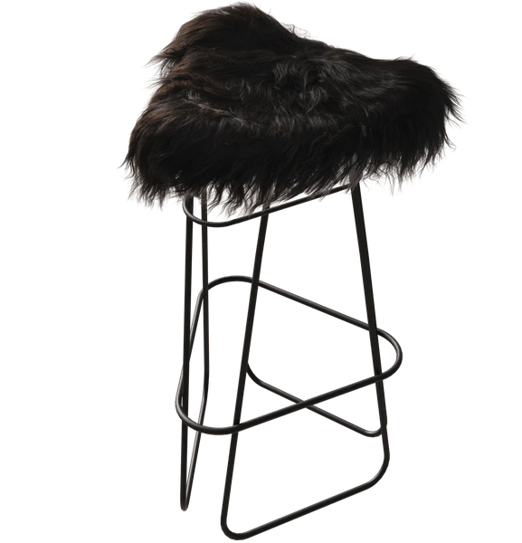 Cuero Iceland Barpall 82 Cm Svart / - Barstolar St&aring;l Wild Black