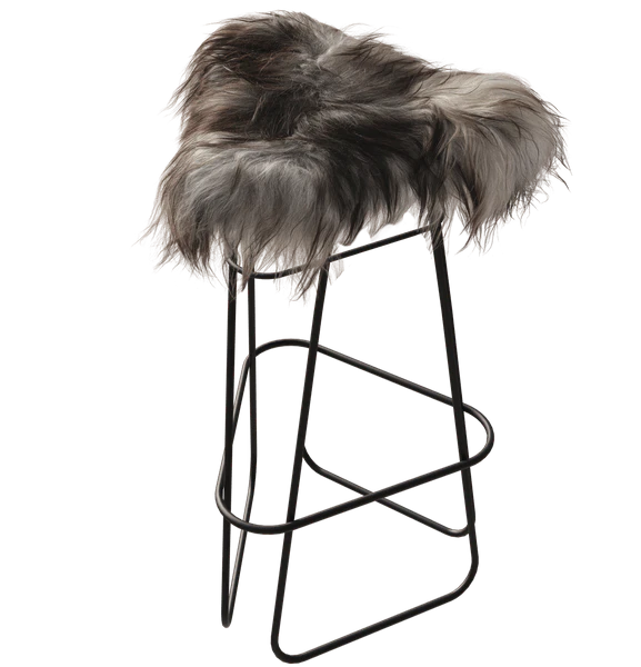 Cuero Iceland Barpall 82 Cm Svart / - Barstolar St&aring;l Wild Grey