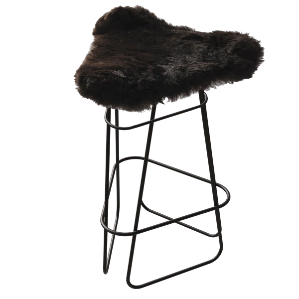 Cuero Iceland Barpall 65 Cm Svart / - Barstolar St&aring;l Shorn Black