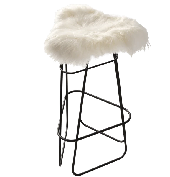 Cuero Iceland Barpall 82 Cm Svart / - Barstolar St&aring;l Wild White