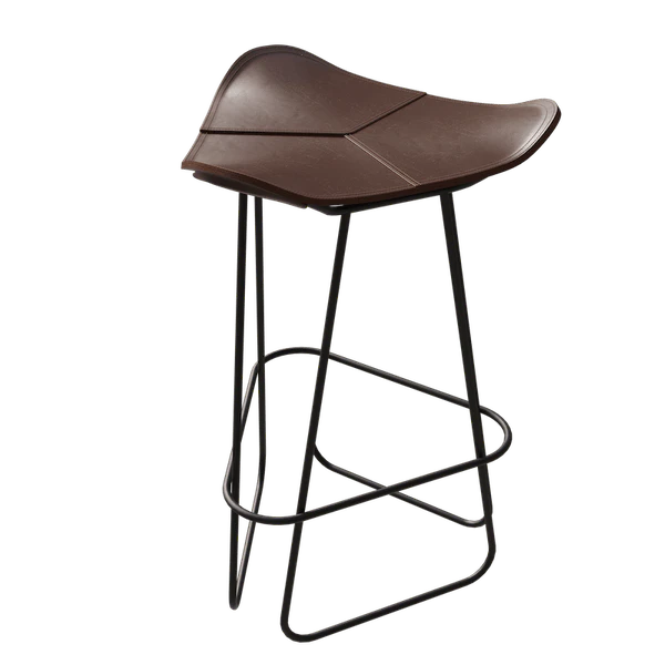 Cuero Pampa Barpall 82 Cm Svart / Chocolate - Barstolar St&aring;l Choklad