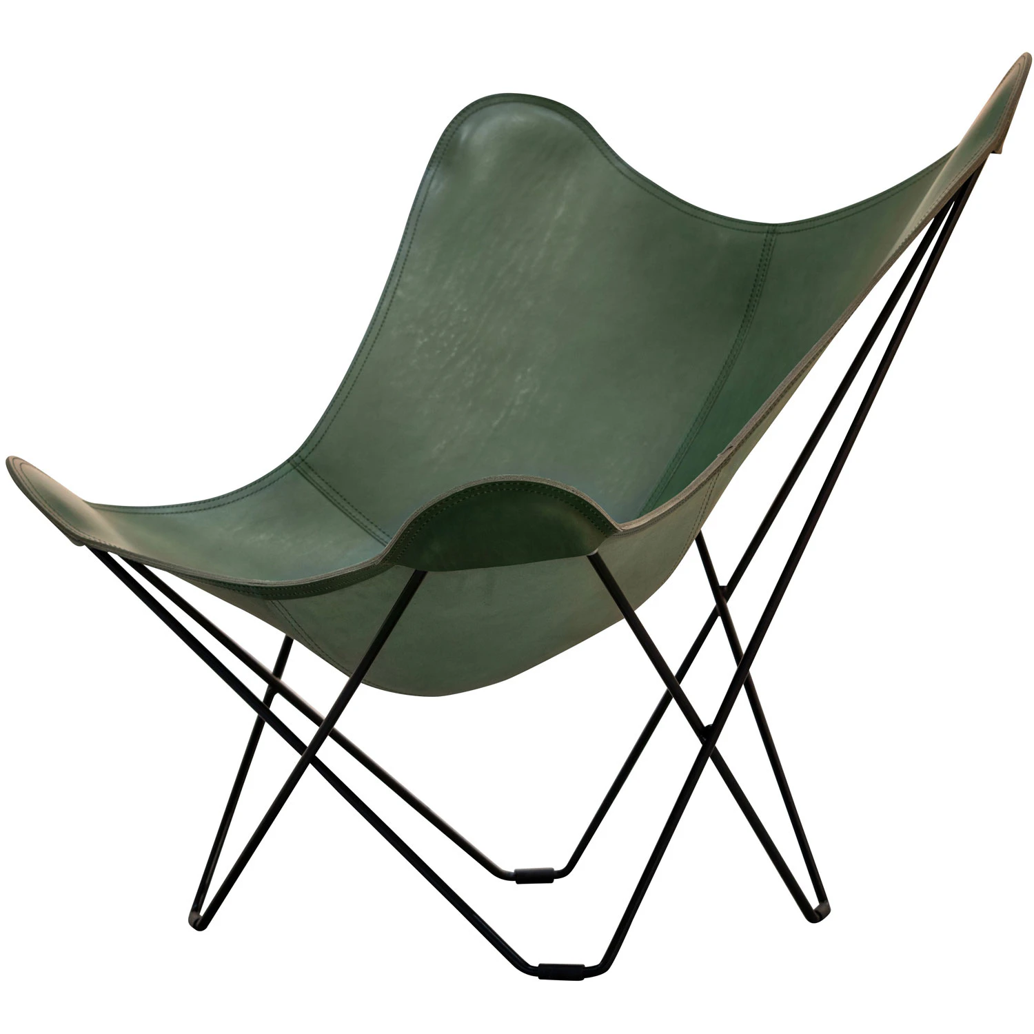 Cuero Pampa Mariposa Butterfly Chair Grass Green/black - L&auml;der Gr&auml;sgr&ouml;n