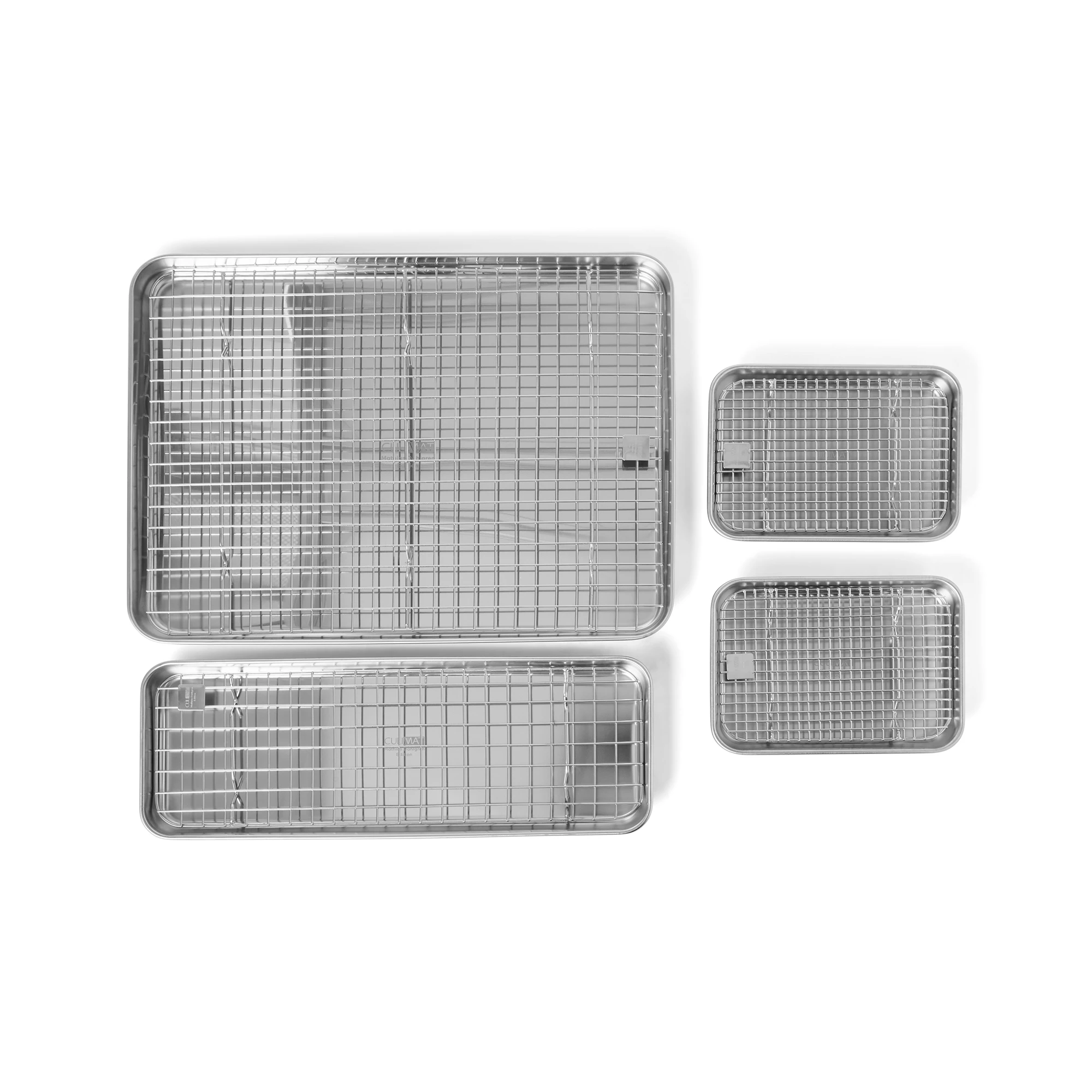 Culimat Gastrobleck Set 4-pack - Ugnsformar Rostfritt Stål Grå