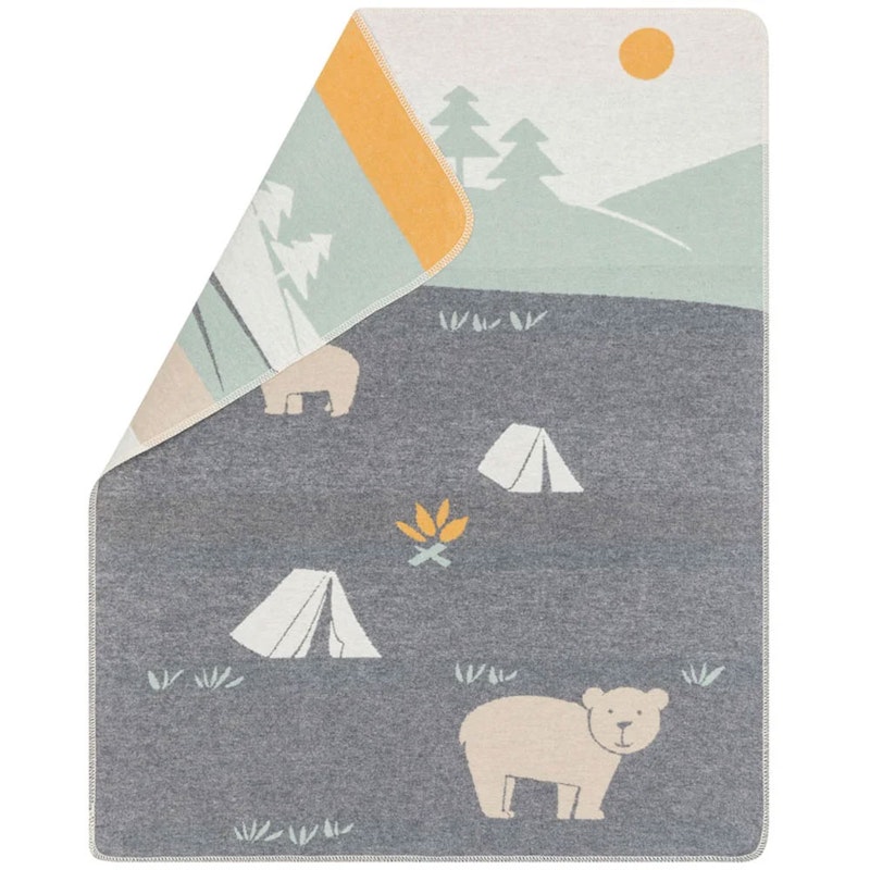Juwel Babyfilt 70x90 cm Bears on Camping, Grå