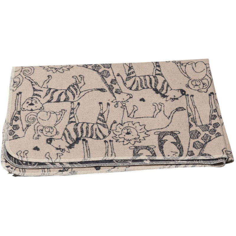 Juwel Barnfilt 100x140 cm Safari Animals, Beige / Grå