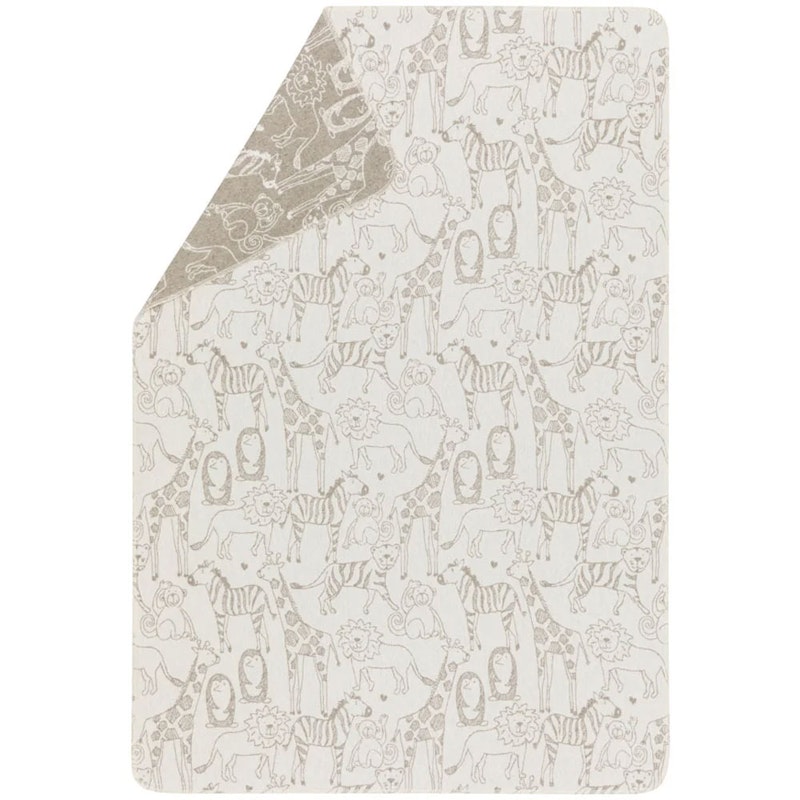 Juwel Barnfilt 100x140 cm Safari Animals, Off-white
