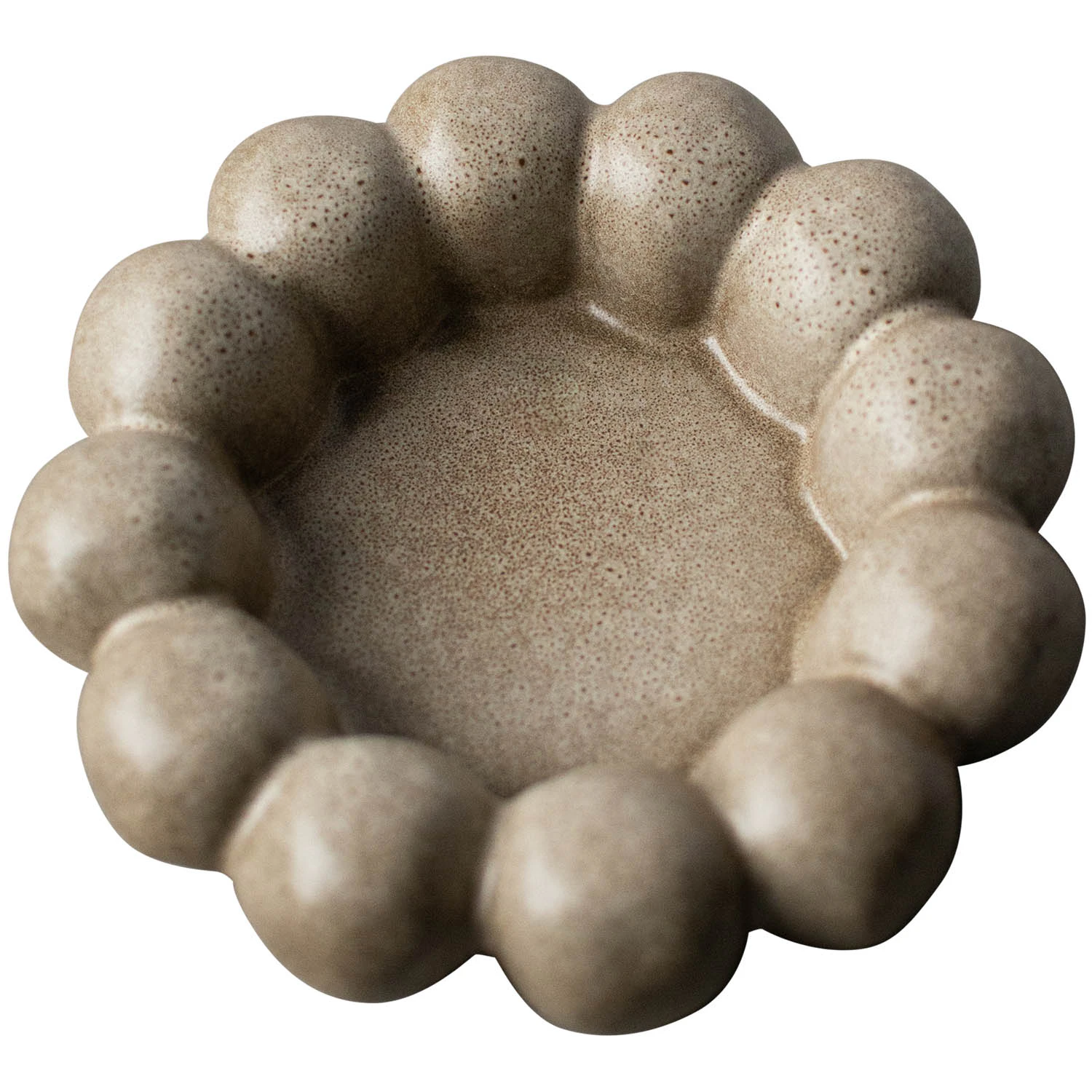 Dbkd Bright Plate Ljusbricka &Oslash;17 Cm - Ljusstakar Keramik Beige