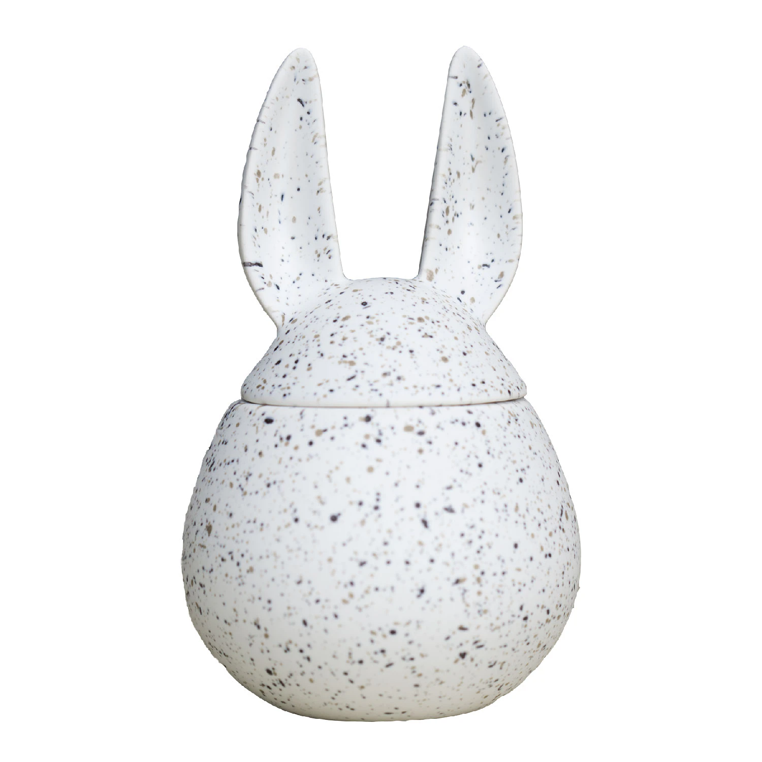 Dbkd Eating Rabbit Burk Med Lock 14 Cm - Påskdekorationer Keramik White Dot
