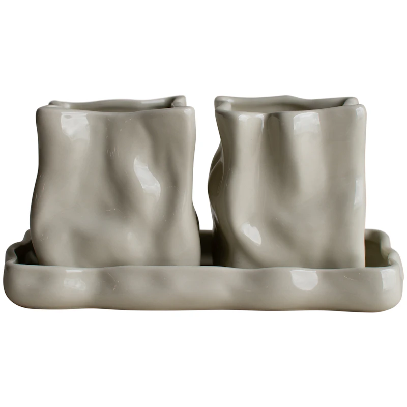 Herb Kruka 2-pack, Creme