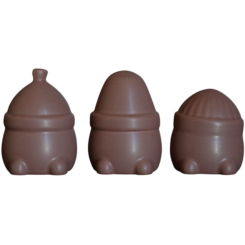 Hipster Triplets Juldekorationer 3-pack, Maroon