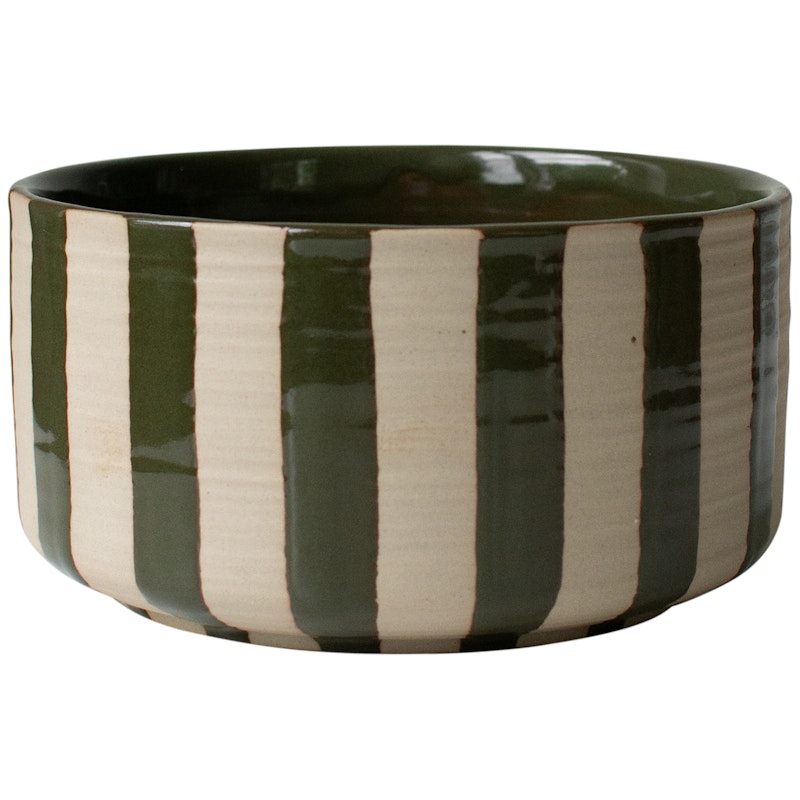 Line Stripe Skål / Kruka, Grön