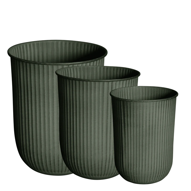 Out Stripe Krukor 3-pack, Grön