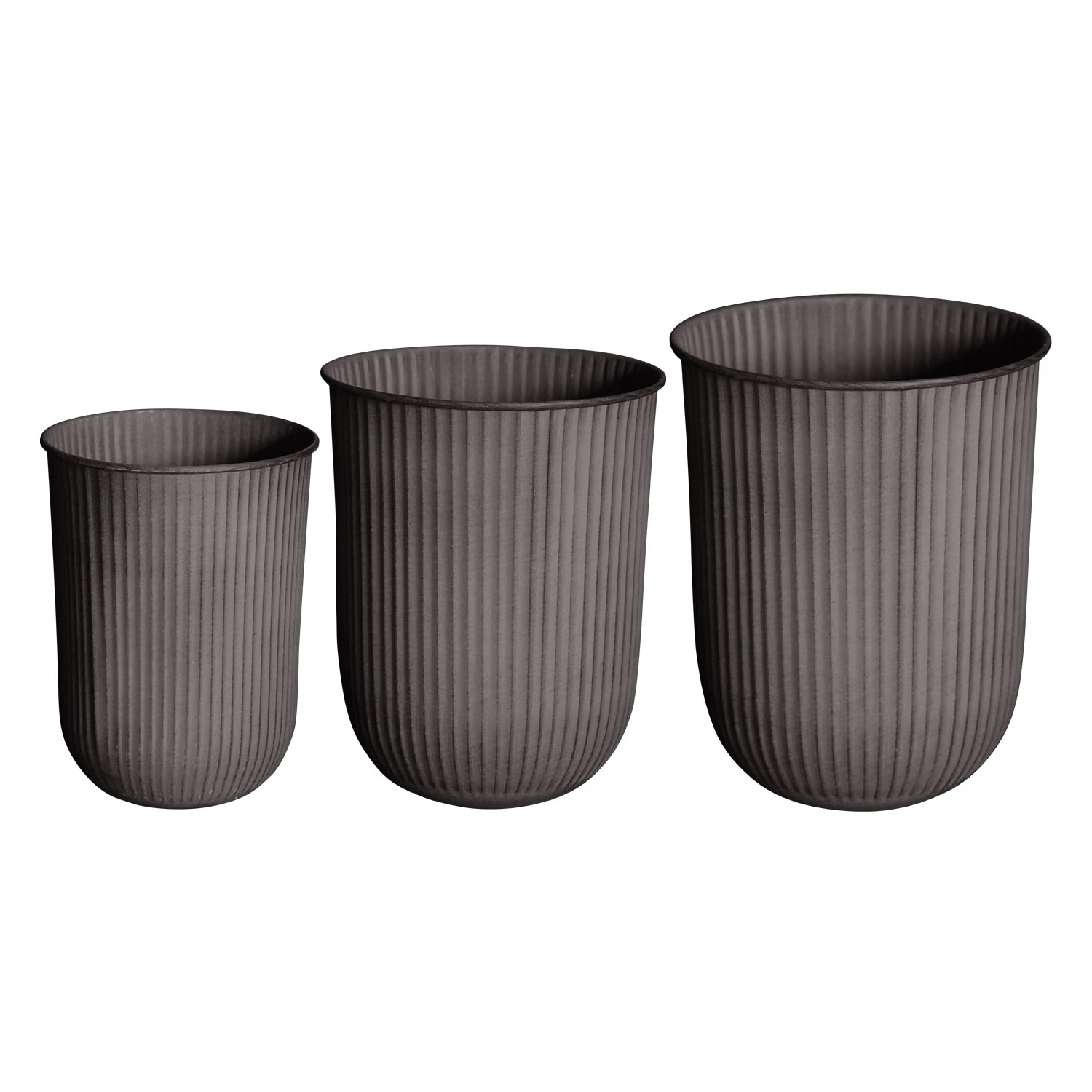 Dbkd Out Stripe Krukor 3-pack - Krukor Plåt Brun